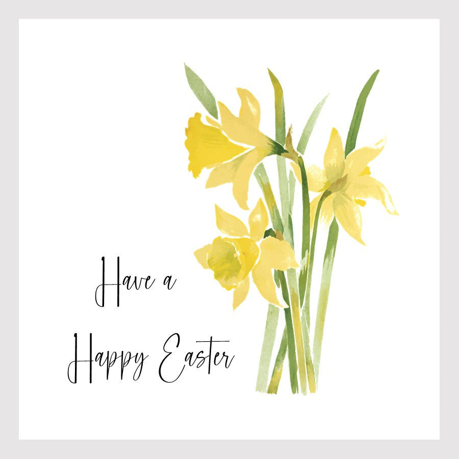 Yellow daffodils greeting card
