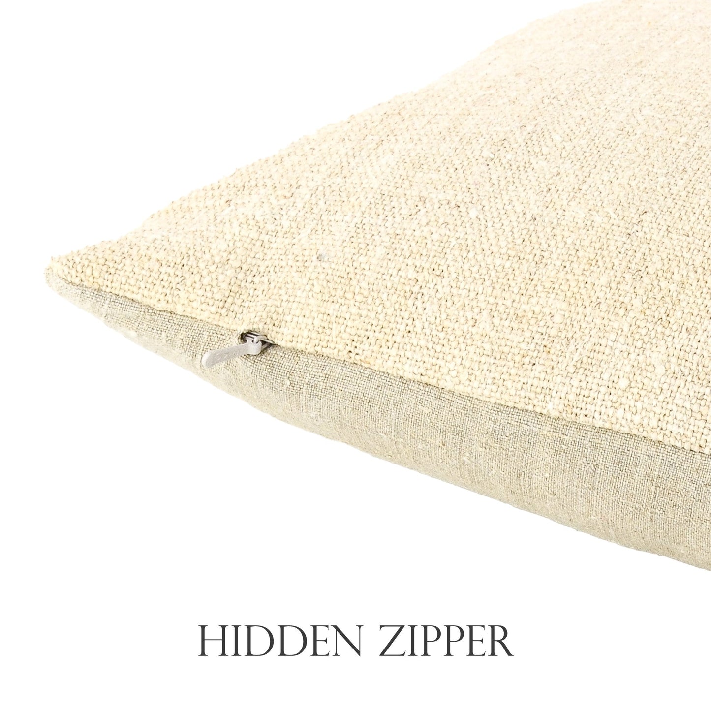 Hidden zipper closure allows removal of the insert to care for the cover