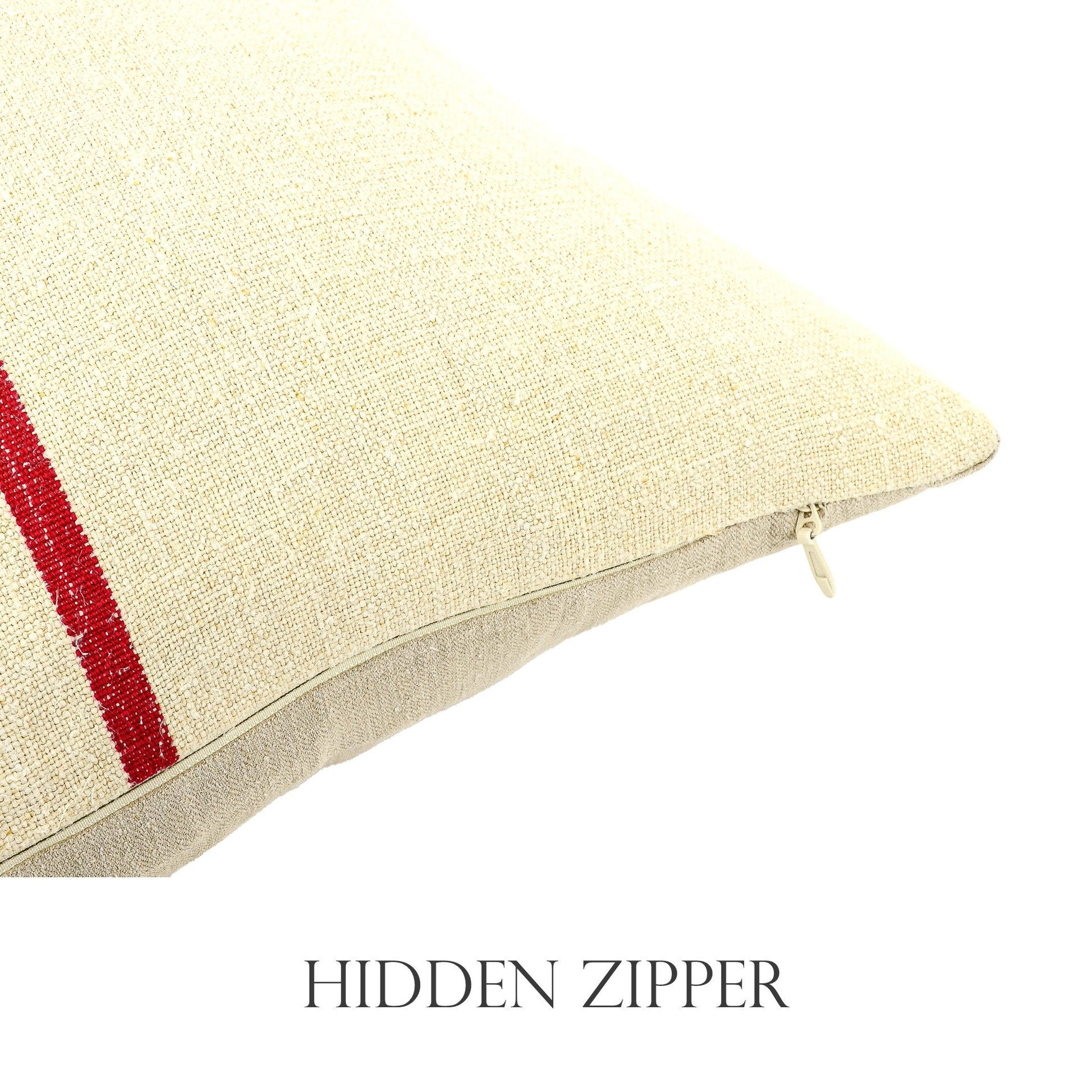 Hidden zipper closure allows removal of the insert to care for the cover