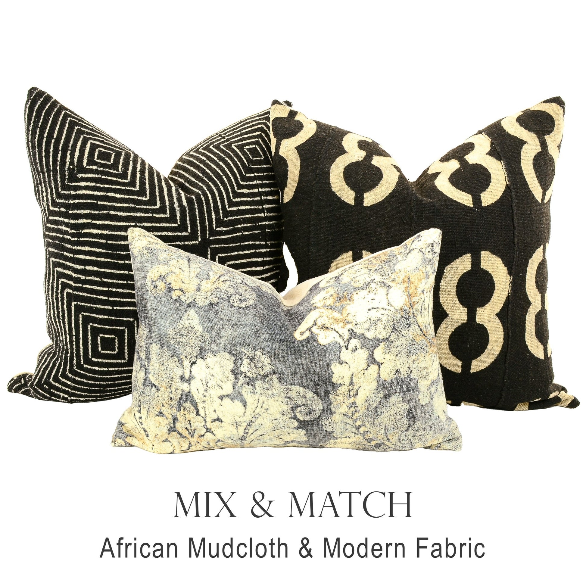 Mix and match pillows from different fabrics and colors