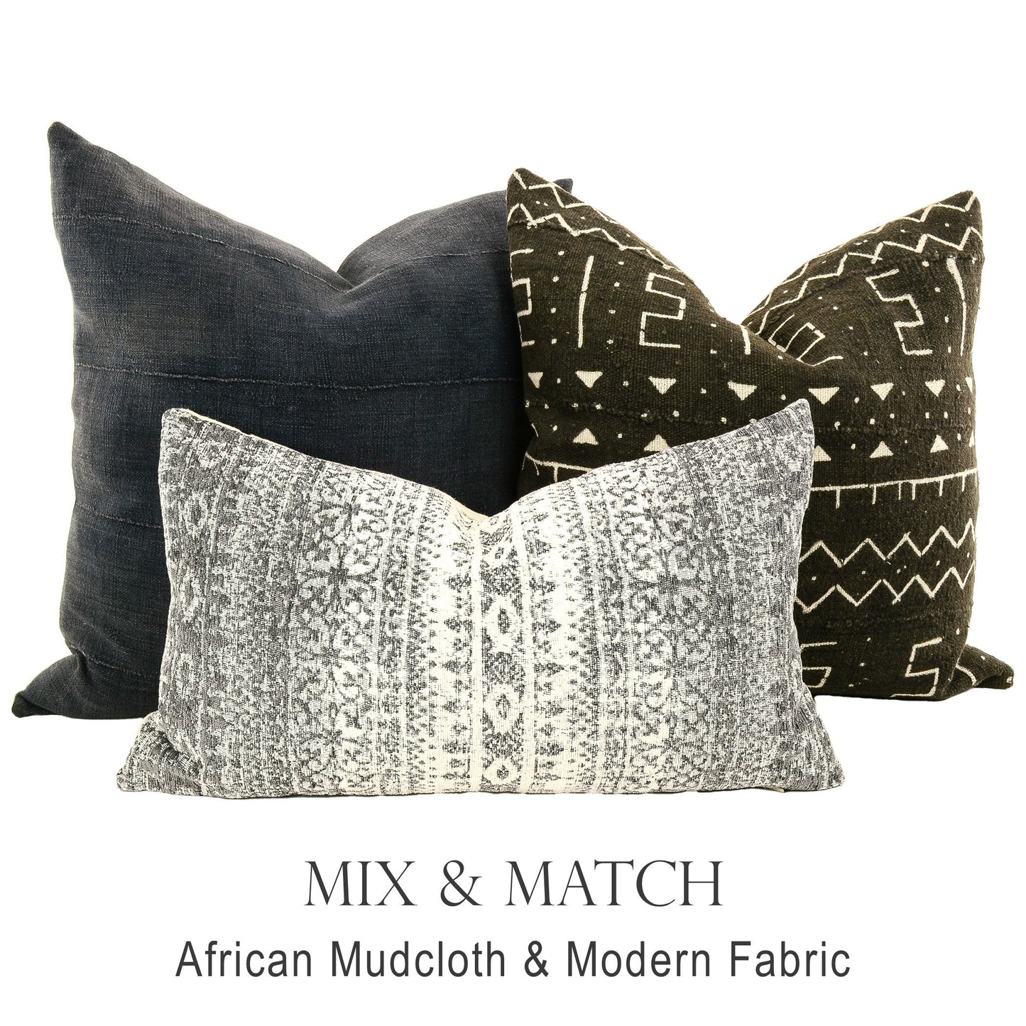 Mix and match pillows from different fabrics and colors