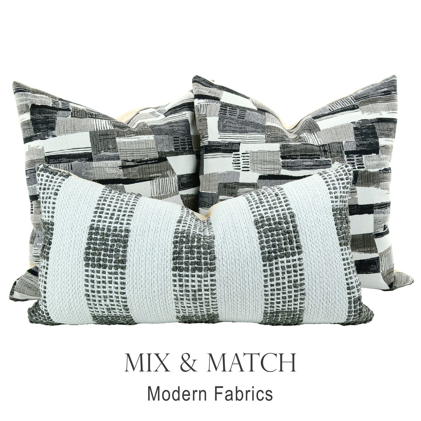 Mix and match pillows from different fabrics and colors