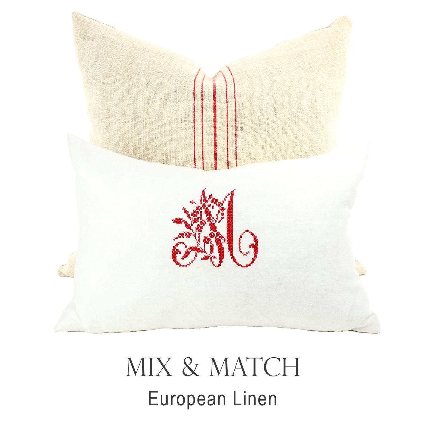 Mix and match pillows from different fabrics and colors