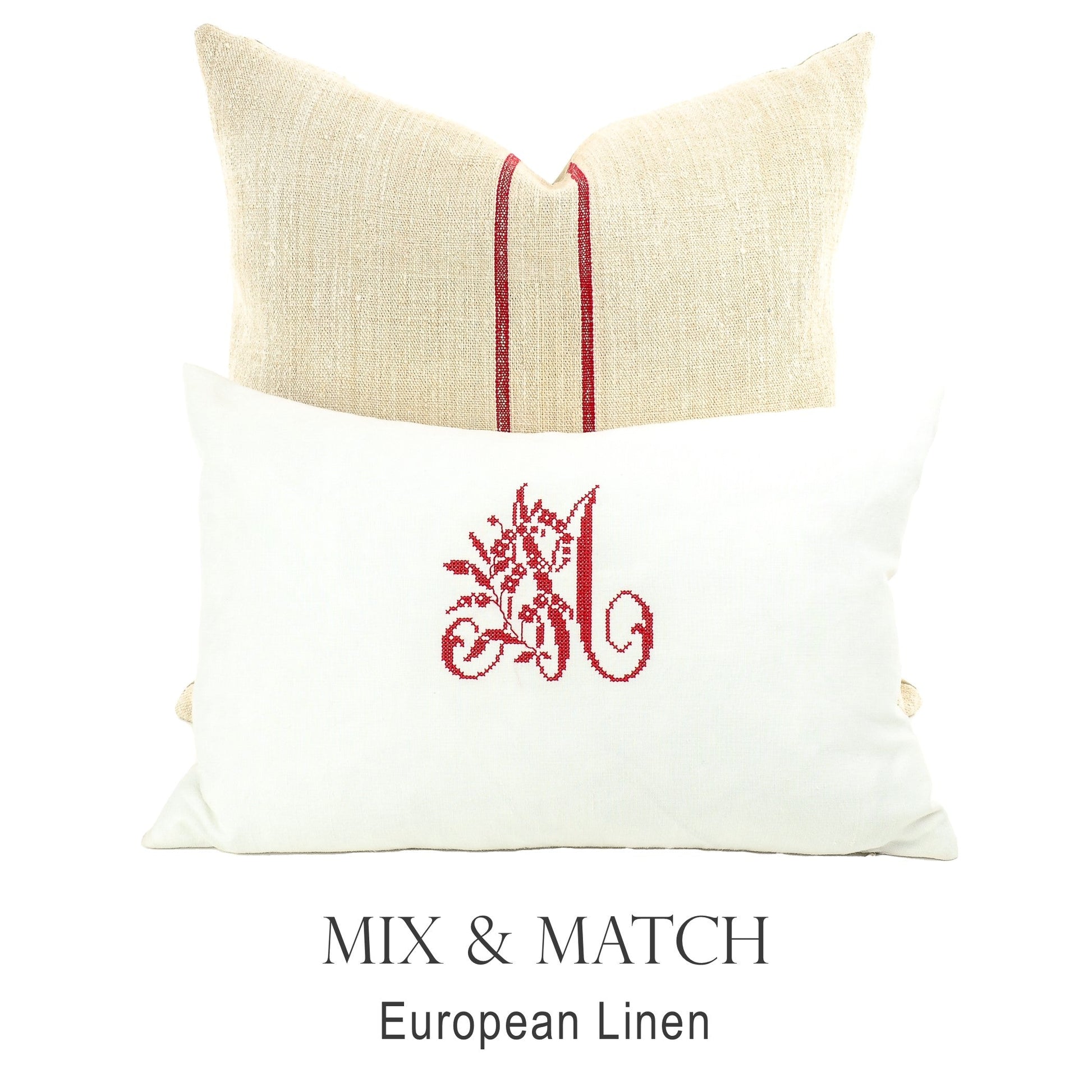 Mix and match pillows from different fabrics and colors