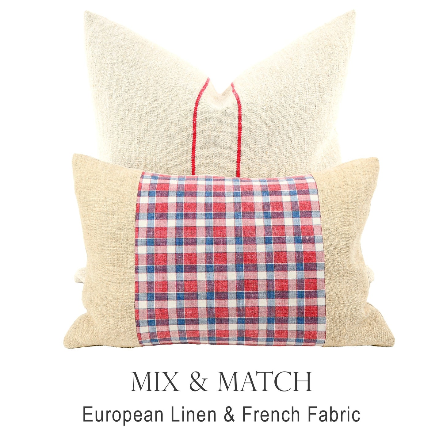 Mix and match pillows from different fabrics and colors