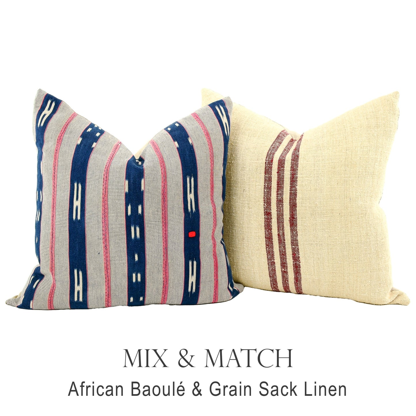 Mix and match pillows from different fabrics and colors