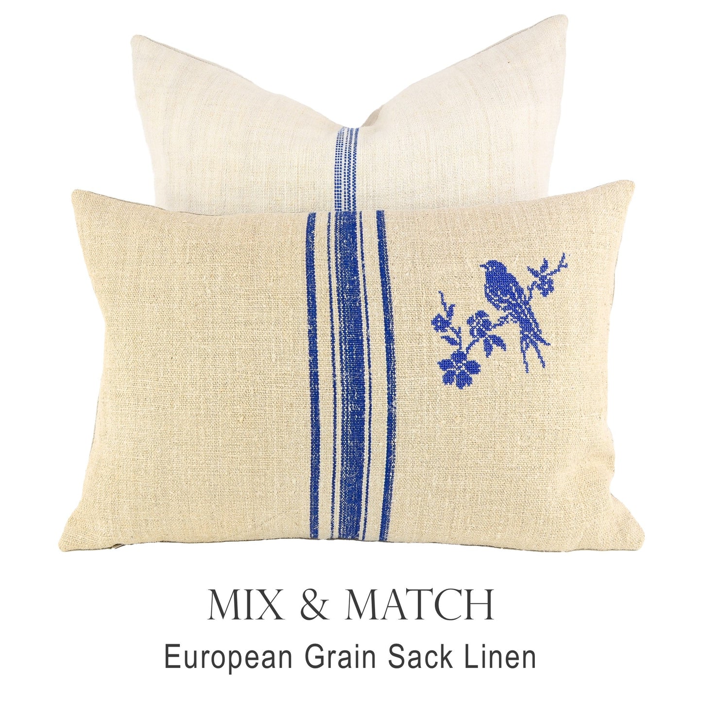 Mix and match pillows from different fabrics and colors