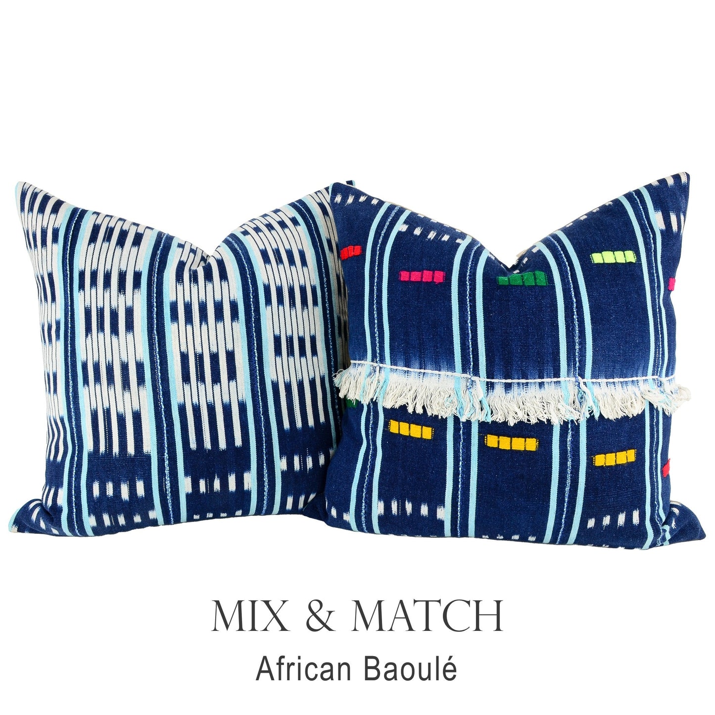 Mix and match pillows from different fabrics and colors