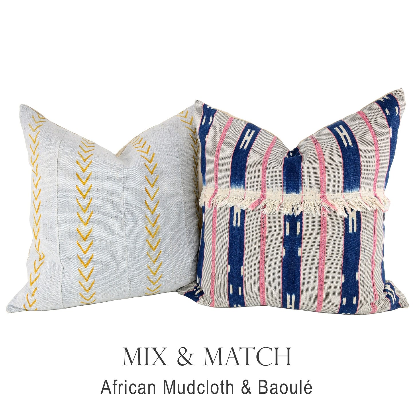 Mix and match pillows from different fabrics and colors