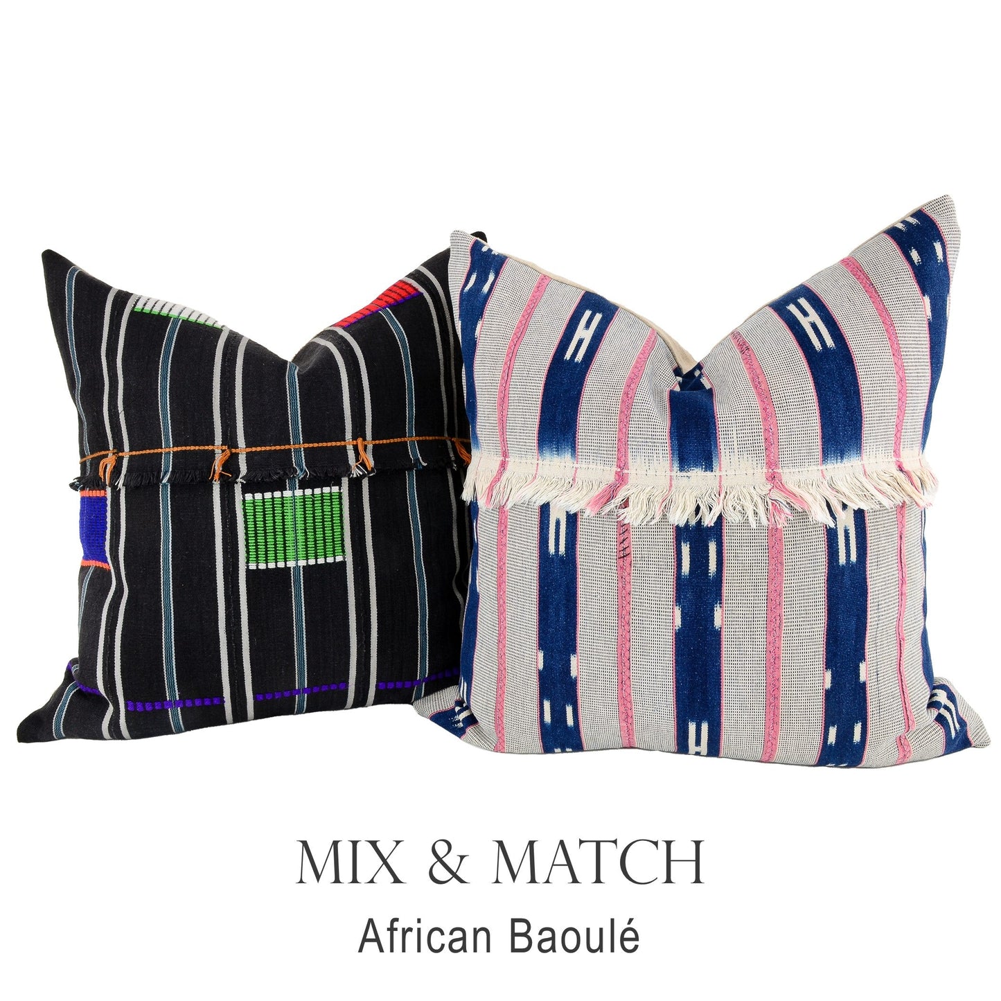 Mix and match pillows from different fabrics and colors