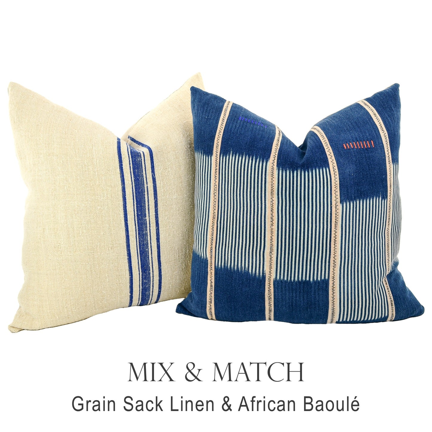 Mix and match pillows from different fabrics and colors