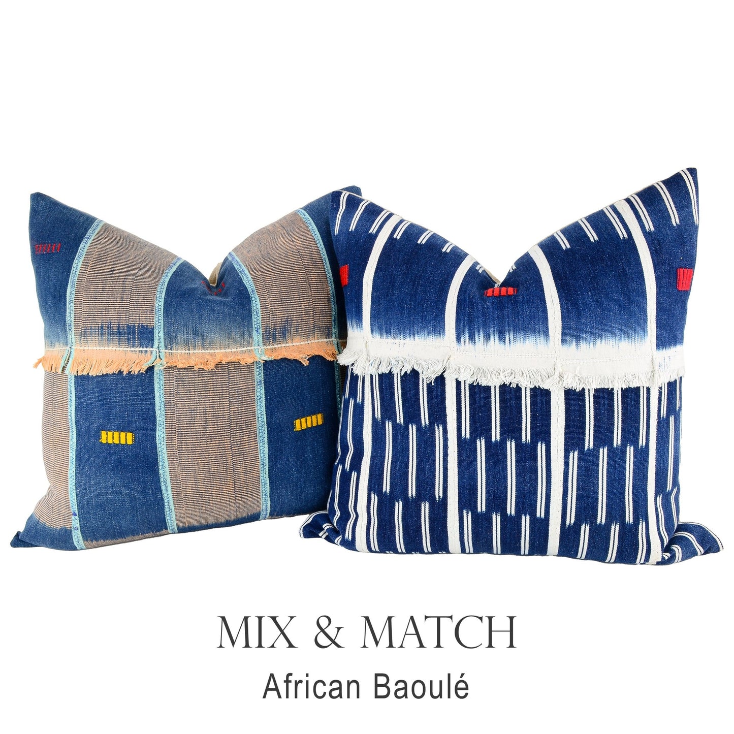 Mix and match pillows from different fabrics and colors