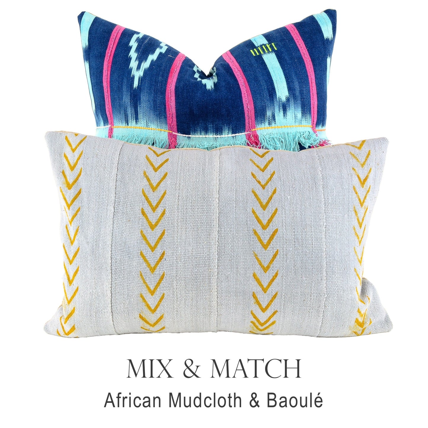 Mix and match pillows from different fabrics and colors