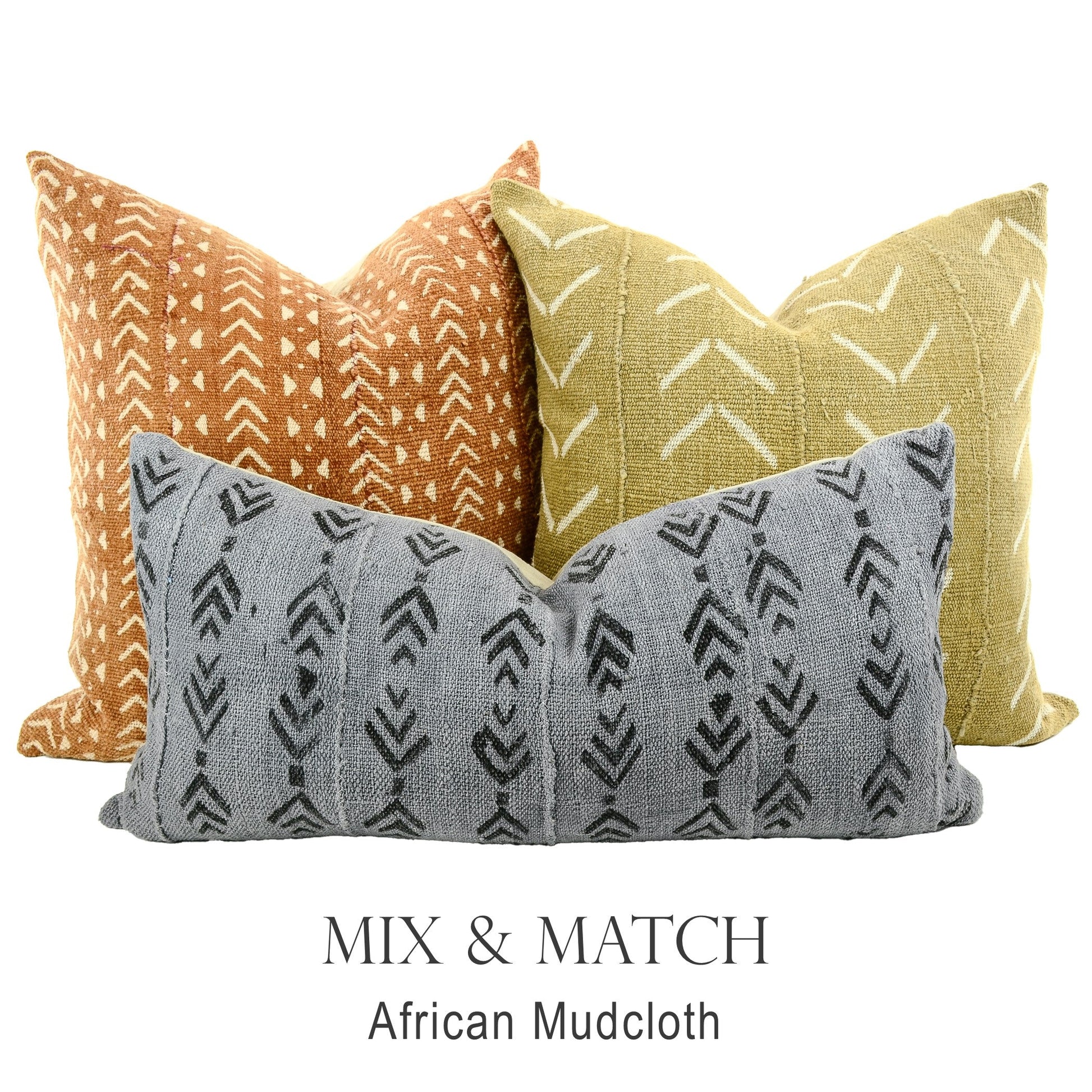 Mix and match pillows from different fabrics and colors