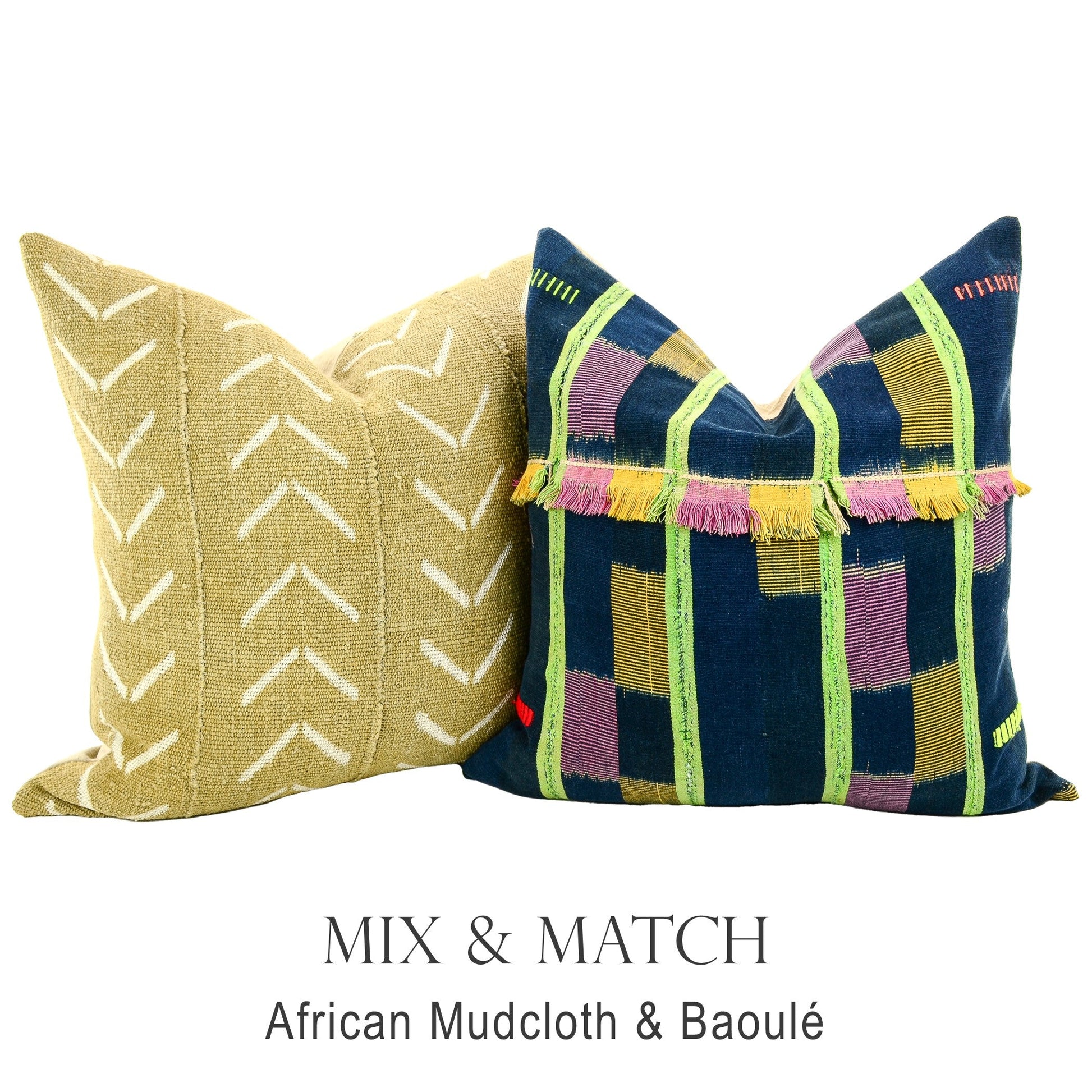 Mix and match pillows from different fabrics and colors