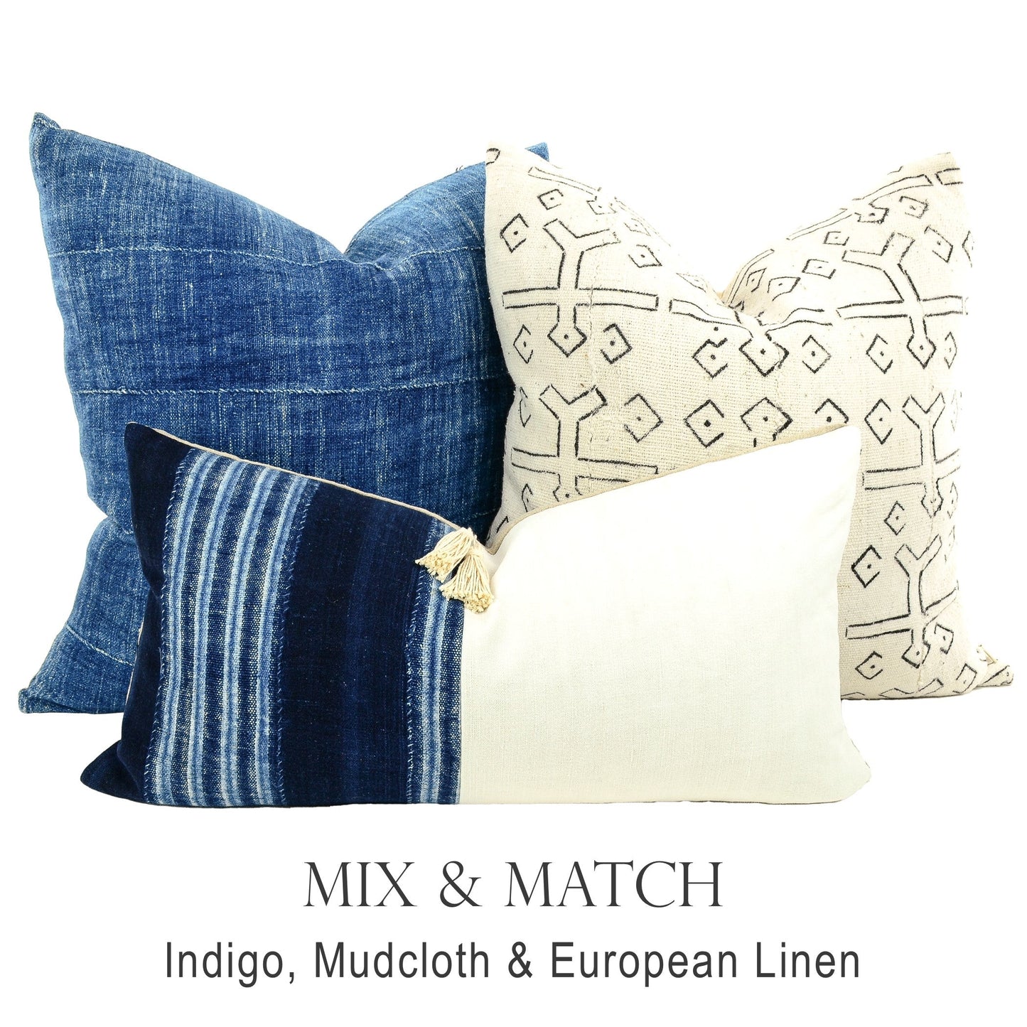 Mix and match pillows from different fabrics and colors