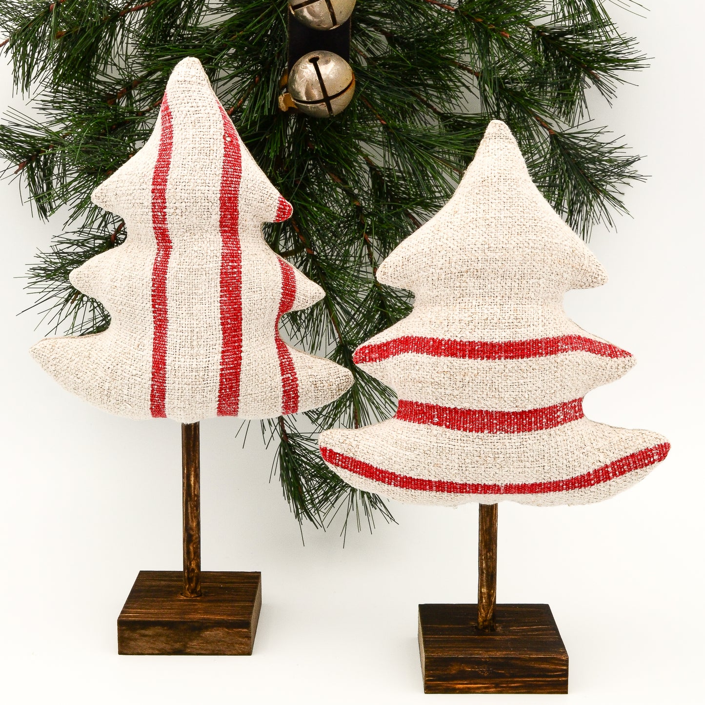 Grain Sack Linen Christmas Trees - Rustic Country/Farmhouse Decor