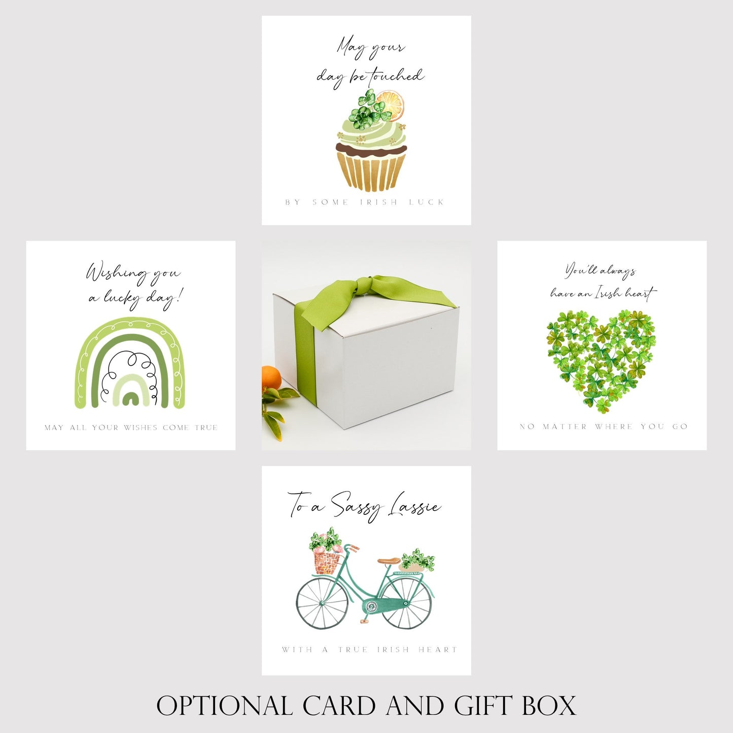Selection of eight stylish cards that may include a personalized message