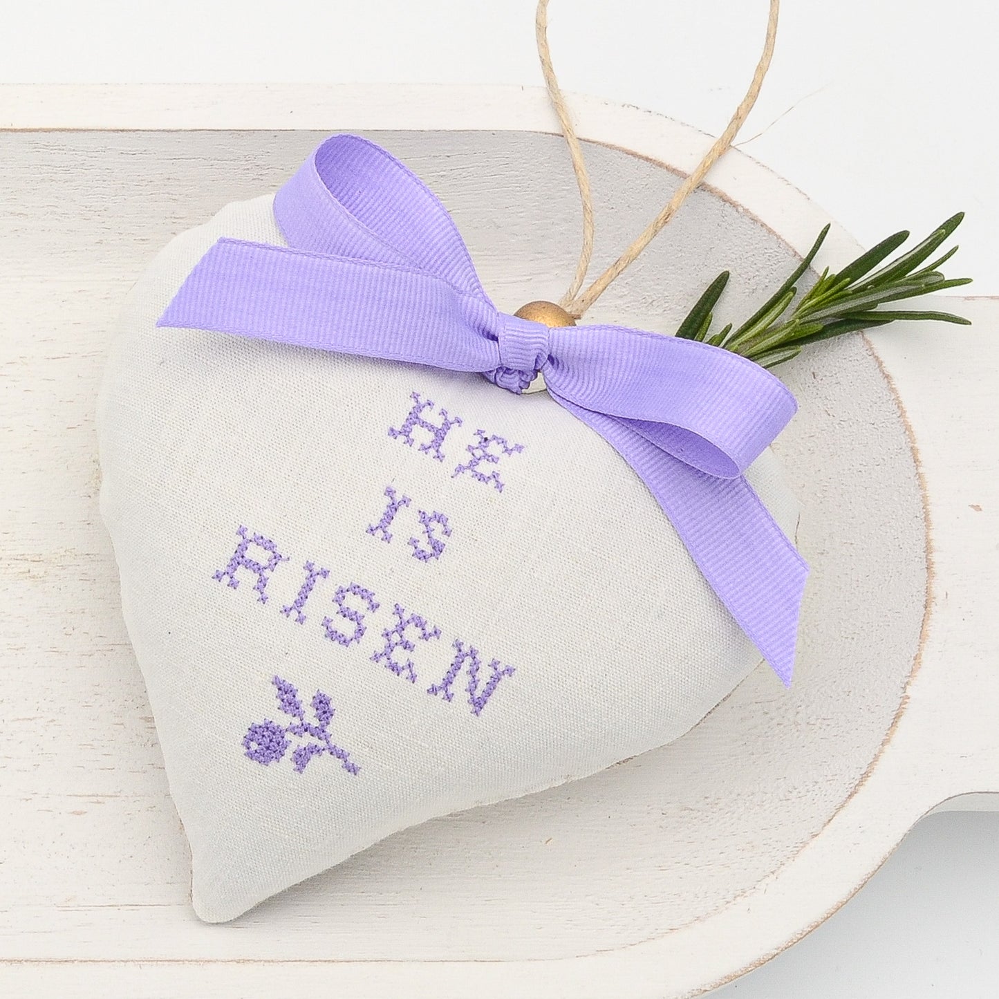He Is Risen  Lavender Sachet Heart