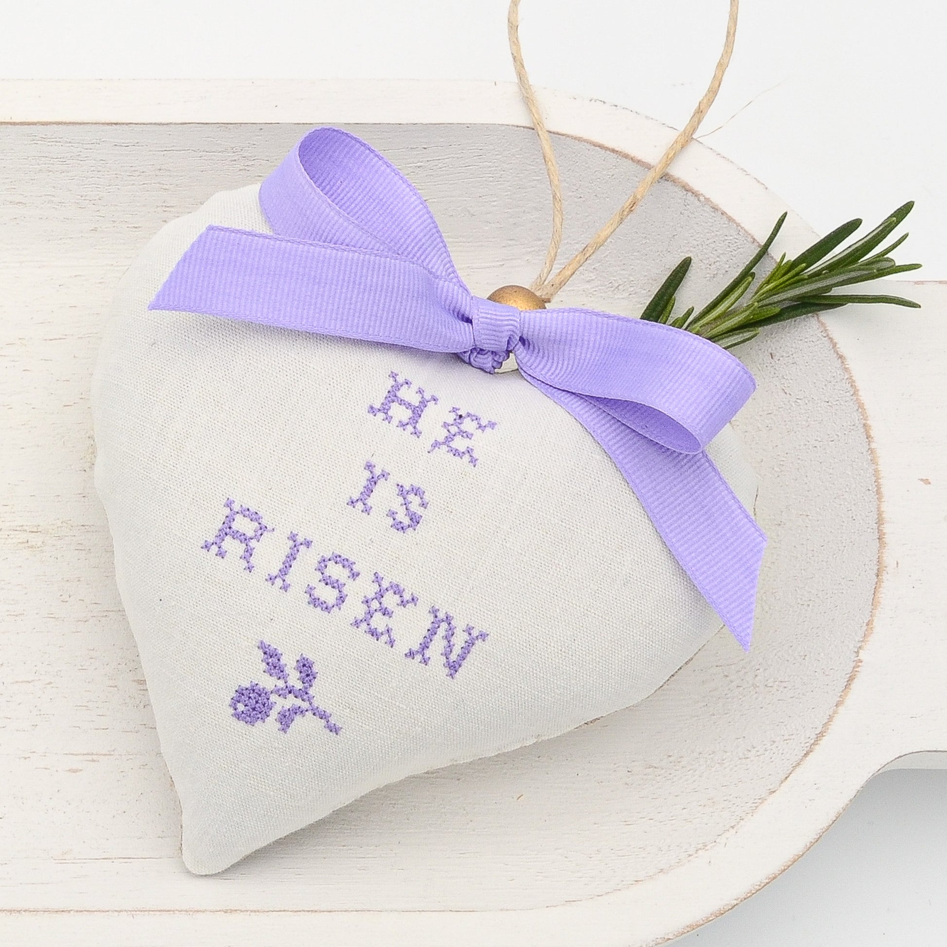 He Is Risen  Lavender Sachet Heart