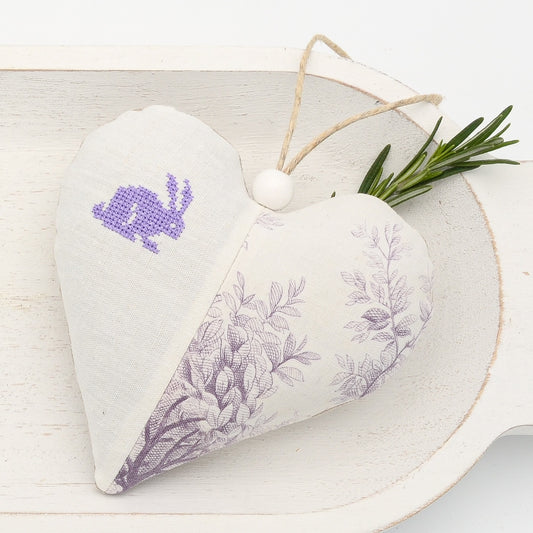 Purple Bunny Lavender Sachet Heart