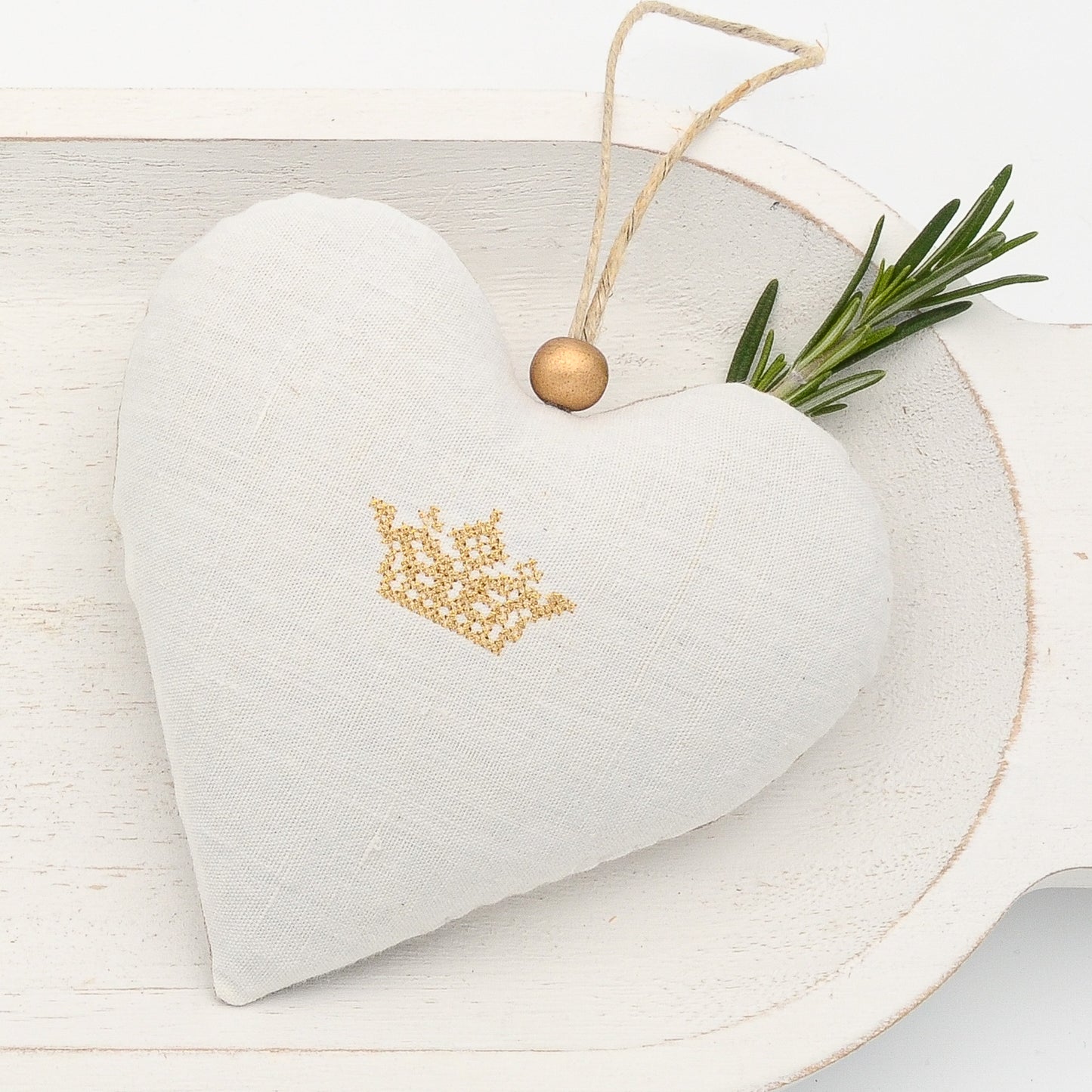 Gold Crown Lavender Sachet Heart