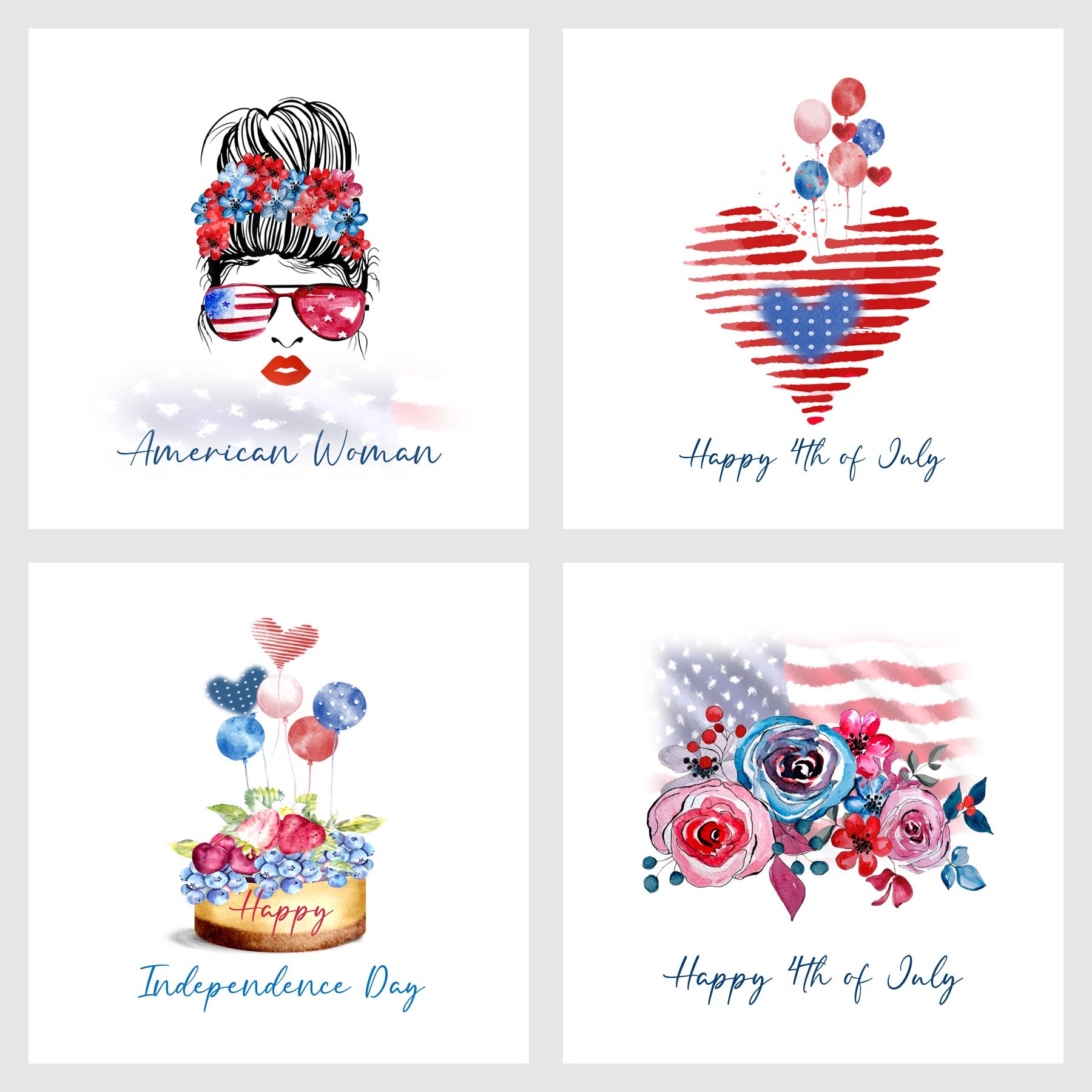 Choose from a selection of four greeting cards.