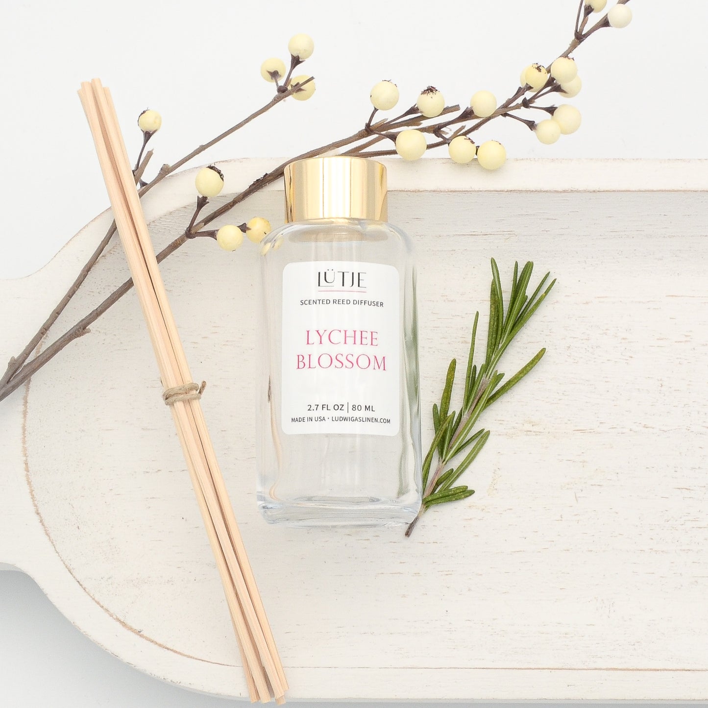 Lychee Blossom Reed Diffuser - Elegant Floral Scent for the Home