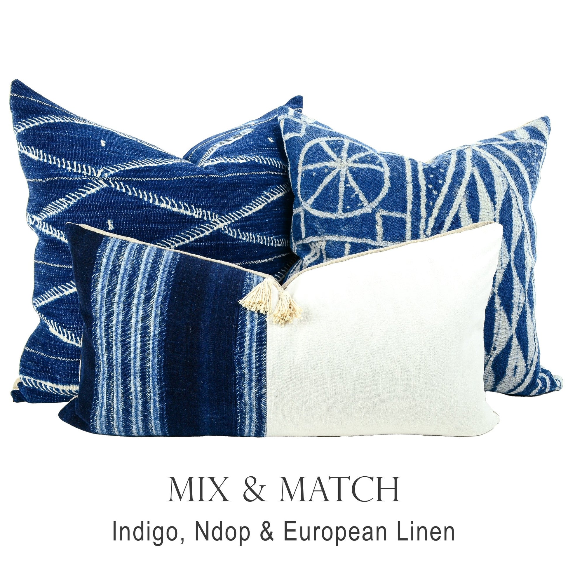 Mix and match pillows from different fabrics and colors