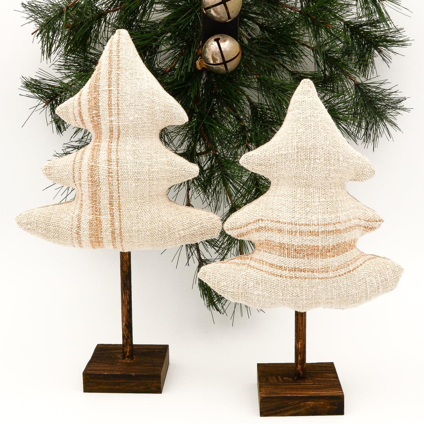 Rustic Vintage Linen Holiday Trees - Country/Farmhouse Christmas Decor