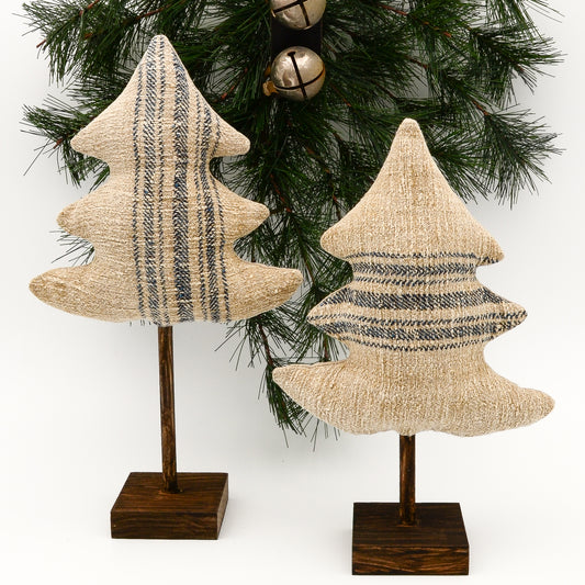 Antique Linen Holiday Trees - Modern/Country/Farmhouse Christmas Decor