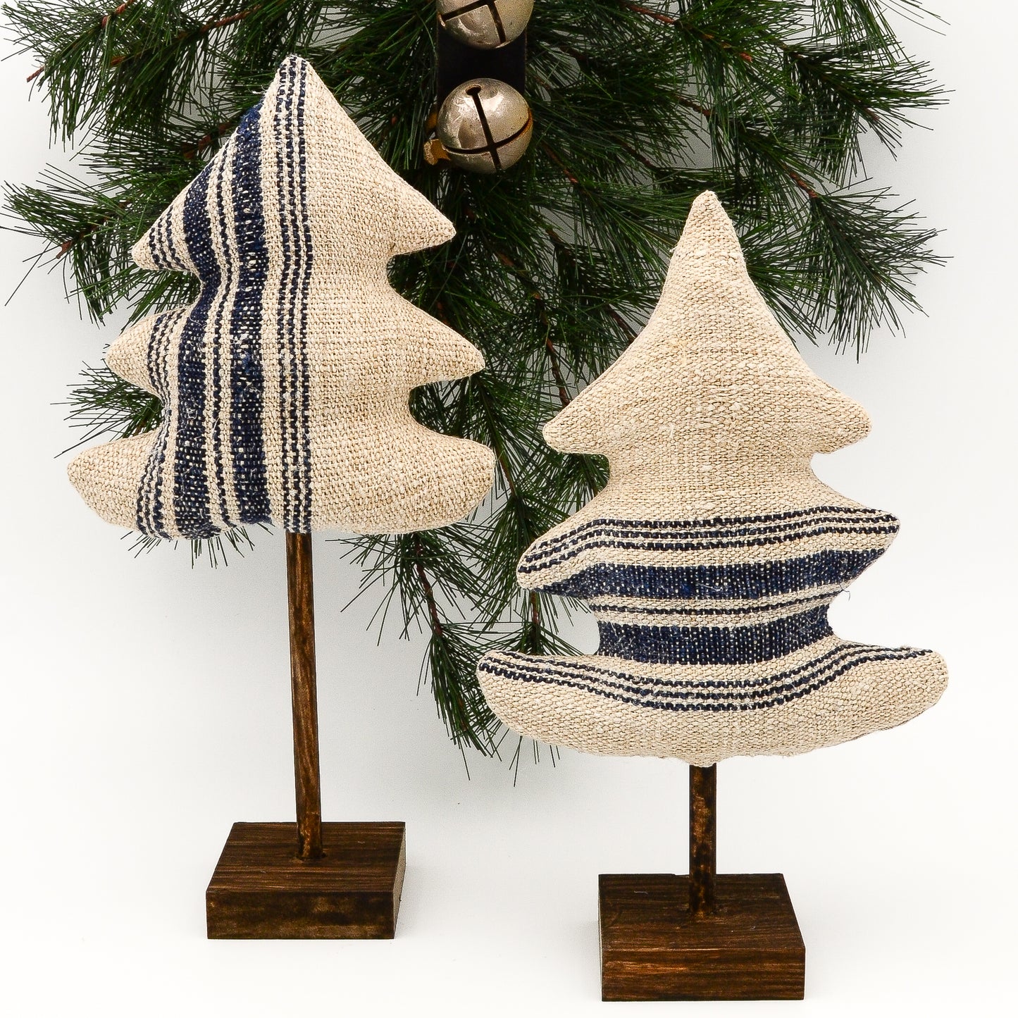 Vintage Linen Holiday Trees - Rustic Modern Farmhouse Christmas Decor