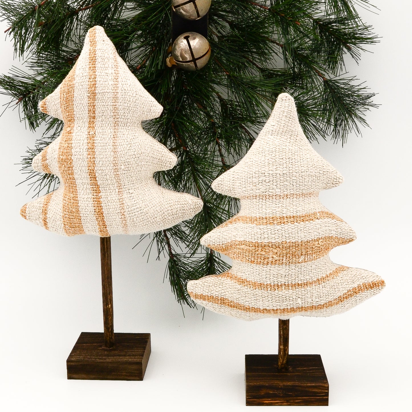 Rustic Antique Linen Holiday Trees - Country/Farmhouse Christmas Decor