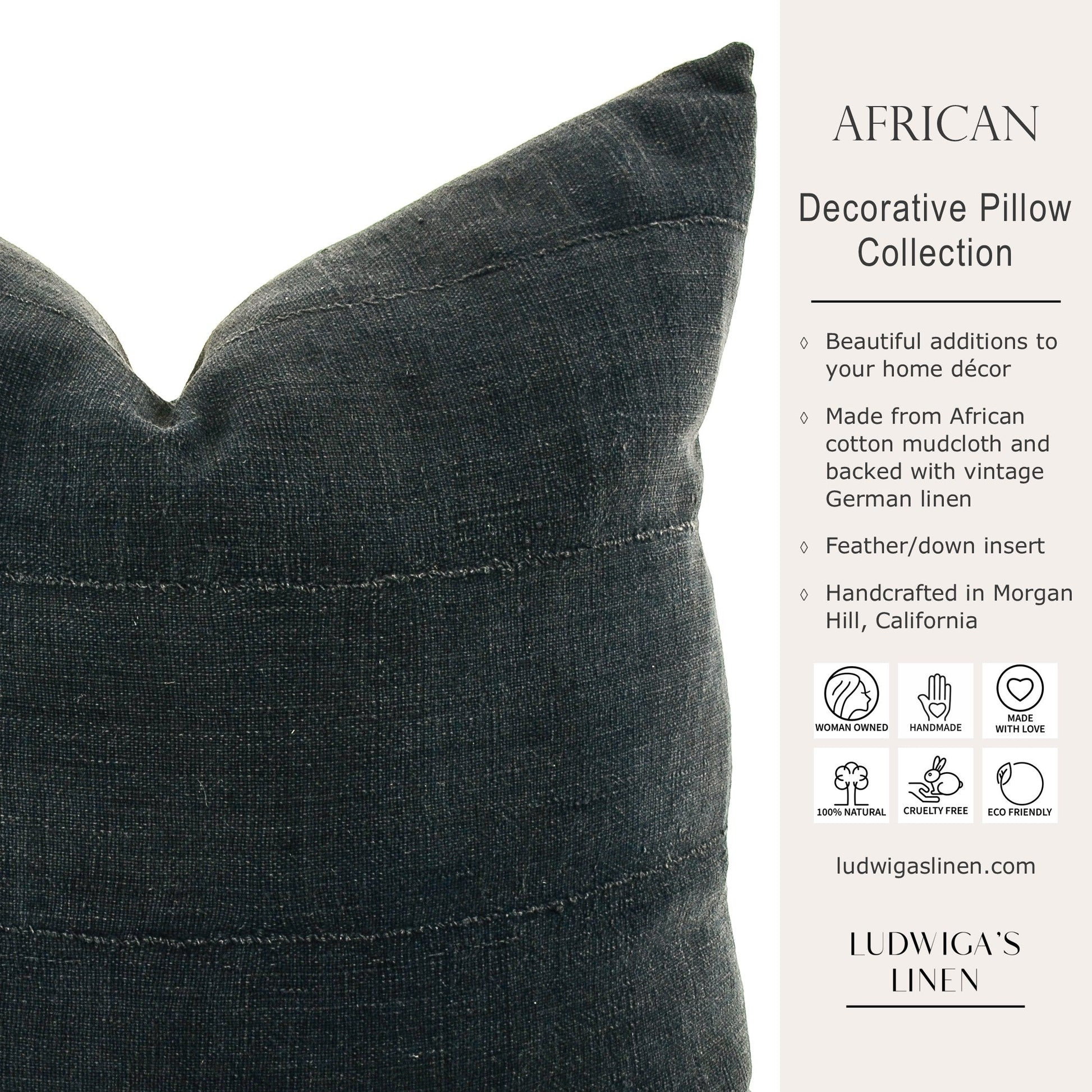 Information about Ludwiga's Linen African pillow collection