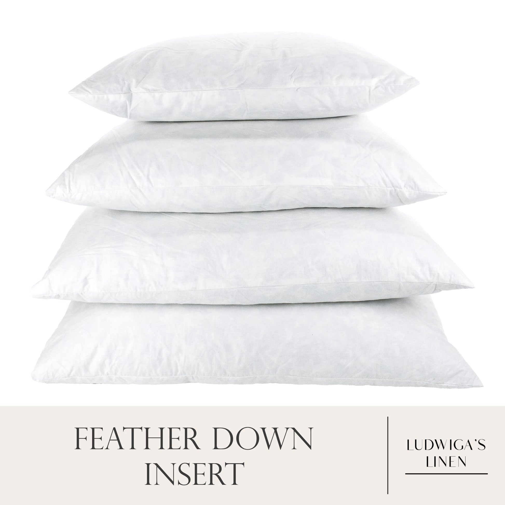 Luxury hypoallergenic feather/down pillow inserts